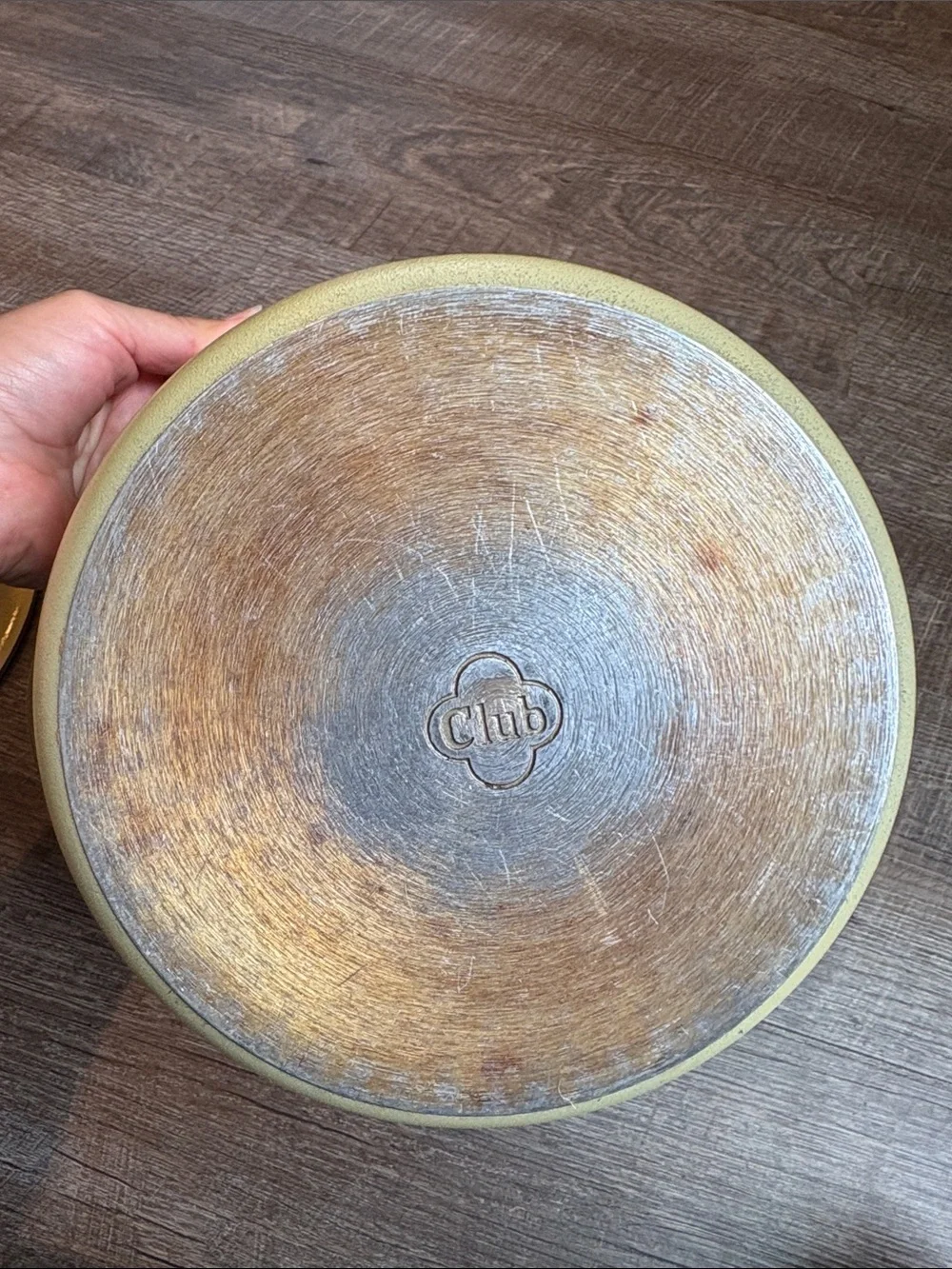 Vintage Club 4 QT Stock Pot Dutch Oven Lid Harvest Gold Yellow Cast Aluminum